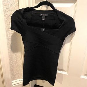 NWT White House Black Mkt Bandage Top/Shirt sz XS